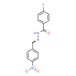 ChemSpider 2D Image | 4-Fluoro-N'-(4-nitrobenzylidene)benzohydrazide | C14H10FN3O3