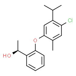 ChemSpider 2D Image | (1S)-1-[2-(4-Chloro-5-isopropyl-2-methylphenoxy)phenyl]ethanol | C18H21ClO2