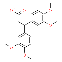 ChemSpider 2D Image | 3,3-Bis(3,4-dimethoxyphenyl)propanoate | C19H21O6