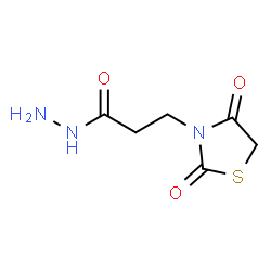 ChemSpider 2D Image | 3-(2,4-Dioxo-1,3-thiazolidin-3-yl)propanehydrazide | C6H9N3O3S