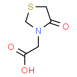 ChemSpider 2D Image | (4-Oxo-1,3-thiazolidin-3-yl)acetic acid | C5H7NO3S