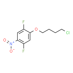 ChemSpider 2D Image | 1-(4-Chlorobutoxy)-2,5-difluoro-4-nitrobenzene | C10H10ClF2NO3