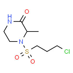ChemSpider 2D Image | 4-[(3-Chloropropyl)sulfonyl]-3-methyl-2-piperazinone | C8H15ClN2O3S