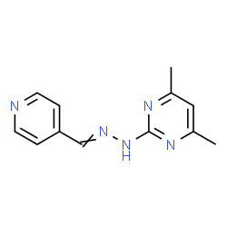 ChemSpider 2D Image | 4,6-Dimethyl-2-[2-(4-pyridinylmethylene)hydrazino]pyrimidine | C12H13N5