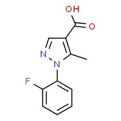 ChemSpider 2D Image | 1-(2-Fluorophenyl)-5-methyl-1H-pyrazole-4-carboxylic acid | C11H9FN2O2
