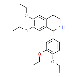 ChemSpider 2D Image | 1-(3,4-Diethoxyphenyl)-6,7-diethoxy-1,2,3,4-tetrahydroisoquinoline | C23H31NO4
