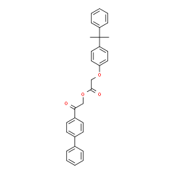 ChemSpider 2D Image | 2-(4-Biphenylyl)-2-oxoethyl [4-(2-phenyl-2-propanyl)phenoxy]acetate | C31H28O4