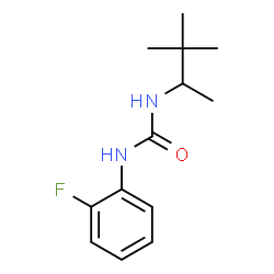 ChemSpider 2D Image | 1-(3,3-Dimethyl-2-butanyl)-3-(2-fluorophenyl)urea | C13H19FN2O