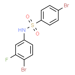 ChemSpider 2D Image | 4-Bromo-N-(4-bromo-3-fluorophenyl)benzenesulfonamide | C12H8Br2FNO2S