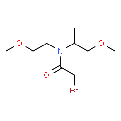 ChemSpider 2D Image | 2-Bromo-N-(2-methoxyethyl)-N-(1-methoxy-2-propanyl)acetamide | C9H18BrNO3
