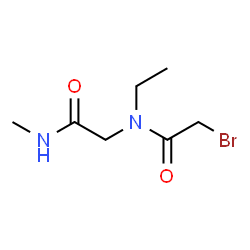 ChemSpider 2D Image | N~2~-(Bromoacetyl)-N~2~-ethyl-N-methylglycinamide | C7H13BrN2O2