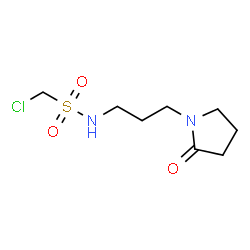 ChemSpider 2D Image | 1-Chloro-N-[3-(2-oxo-1-pyrrolidinyl)propyl]methanesulfonamide | C8H15ClN2O3S
