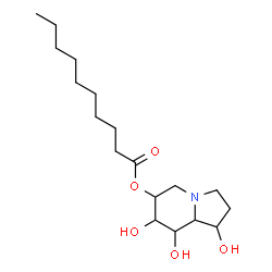 ChemSpider 2D Image | 1,7,8-Trihydroxyoctahydro-6-indolizinyl decanoate | C18H33NO5