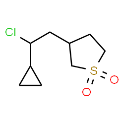 ChemSpider 2D Image | 3-(2-Chloro-2-cyclopropylethyl)tetrahydrothiophene 1,1-dioxide | C9H15ClO2S