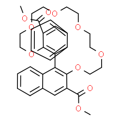 ChemSpider 2D Image | Dimethyl 8,9,11,12,14,15,17,18,20,21-decahydrodinaphtho[2,1-q:1',2'-s][1,4,7,10,13,16]hexaoxacycloicosine-6,23-dicarboxylate | C34H36O10