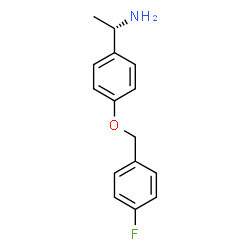 ChemSpider 2D Image | (1S)-1-{4-[(4-Fluorobenzyl)oxy]phenyl}ethanamine | C15H16FNO