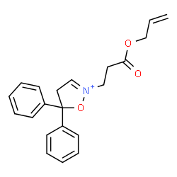 ChemSpider 2D Image | 2-[3-(Allyloxy)-3-oxopropyl]-5,5-diphenyl-4,5-dihydro-1,2-oxazol-2-ium | C21H22NO3