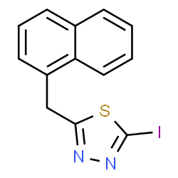 ChemSpider 2D Image | 2-Iodo-5-(1-naphthylmethyl)-1,3,4-thiadiazole | C13H9IN2S