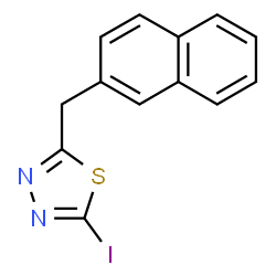 ChemSpider 2D Image | 2-Iodo-5-(2-naphthylmethyl)-1,3,4-thiadiazole | C13H9IN2S
