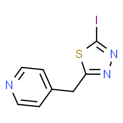 ChemSpider 2D Image | 4-[(5-Iodo-1,3,4-thiadiazol-2-yl)methyl]pyridine | C8H6IN3S