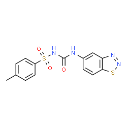 ChemSpider 2D Image | N-(1,2,3-Benzothiadiazol-5-ylcarbamoyl)-4-methylbenzenesulfonamide | C14H12N4O3S2