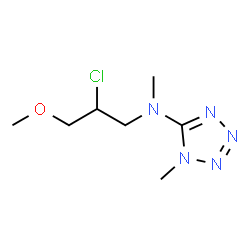 ChemSpider 2D Image | N-(2-Chloro-3-methoxypropyl)-N,1-dimethyl-1H-tetrazol-5-amine | C7H14ClN5O