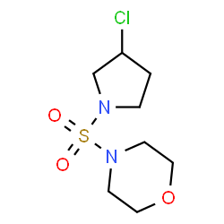 ChemSpider 2D Image | 4-[(3-Chloro-1-pyrrolidinyl)sulfonyl]morpholine | C8H15ClN2O3S