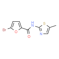 ChemSpider 2D Image | 5-Bromo-N-(5-methyl-1,3-thiazol-2-yl)-2-furamide | C9H7BrN2O2S