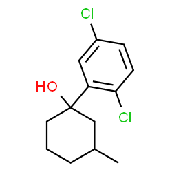 ChemSpider 2D Image | 1-(2,5-Dichlorophenyl)-3-methylcyclohexanol | C13H16Cl2O