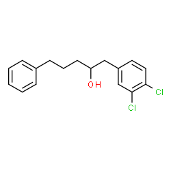 ChemSpider 2D Image | 1-(3,4-Dichlorophenyl)-5-phenyl-2-pentanol | C17H18Cl2O