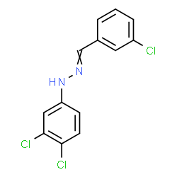 ChemSpider 2D Image | 1-(3-Chlorobenzylidene)-2-(3,4-dichlorophenyl)hydrazine | C13H9Cl3N2