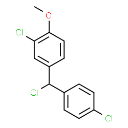 ChemSpider 2D Image | 2-Chloro-4-[chloro(4-chlorophenyl)methyl]-1-methoxybenzene | C14H11Cl3O