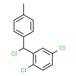 ChemSpider 2D Image | 1,4-Dichloro-2-[chloro(4-methylphenyl)methyl]benzene | C14H11Cl3