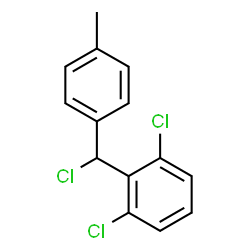 ChemSpider 2D Image | 1,3-Dichloro-2-[chloro(4-methylphenyl)methyl]benzene | C14H11Cl3