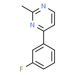 ChemSpider 2D Image | 4-(3-Fluorophenyl)-2-methylpyrimidine | C11H9FN2