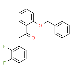 ChemSpider 2D Image | 1-[2-(Benzyloxy)phenyl]-2-(2,3-difluorophenyl)ethanone | C21H16F2O2
