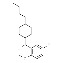 ChemSpider 2D Image | (4-Butylcyclohexyl)(5-fluoro-2-methoxyphenyl)methanol | C18H27FO2