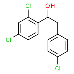 ChemSpider 2D Image | 2-(4-Chlorophenyl)-1-(2,4-dichlorophenyl)ethanol | C14H11Cl3O