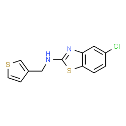 ChemSpider 2D Image | 5-Chloro-N-(3-thienylmethyl)-1,3-benzothiazol-2-amine | C12H9ClN2S2