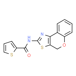 ChemSpider 2D Image | N-(4H-Chromeno[4,3-d][1,3]thiazol-2-yl)-2-thiophenecarboxamide | C15H10N2O2S2