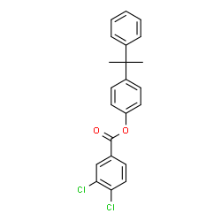 ChemSpider 2D Image | 4-(2-Phenyl-2-propanyl)phenyl 3,4-dichlorobenzoate | C22H18Cl2O2