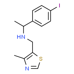 ChemSpider 2D Image | 1-(4-Iodophenyl)-N-[(4-methyl-1,3-thiazol-5-yl)methyl]ethanamine | C13H15IN2S