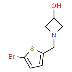 ChemSpider 2D Image | 1-[(5-Bromo-2-thienyl)methyl]-3-azetidinol | C8H10BrNOS