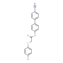 ChemSpider 2D Image | 4'-Cyano-4-biphenylyl [(4-chlorophenyl)sulfanyl]acetate | C21H14ClNO2S