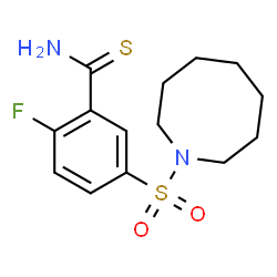 ChemSpider 2D Image | 5-(1-Azocanylsulfonyl)-2-fluorobenzenecarbothioamide | C14H19FN2O2S2