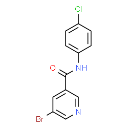 ChemSpider 2D Image | 5-Bromo-N-(4-chlorophenyl)nicotinamide | C12H8BrClN2O