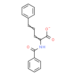 ChemSpider 2D Image | 2-(Benzoylamino)-5-phenyl-2,4-pentadienoate | C18H14NO3