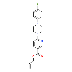 ChemSpider 2D Image | Allyl 6-[4-(4-fluorophenyl)-1-piperazinyl]nicotinate | C19H20FN3O2