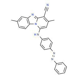 ChemSpider 2D Image | 3,7-Dimethyl-1-({4-[(E)-phenyldiazenyl]phenyl}amino)pyrido[1,2-a]benzimidazole-4-carbonitrile | C26H20N6