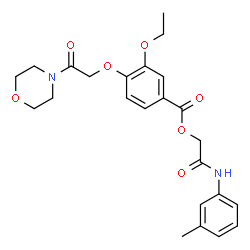ChemSpider 2D Image | 2-[(3-Methylphenyl)amino]-2-oxoethyl 3-ethoxy-4-[2-(4-morpholinyl)-2-oxoethoxy]benzoate | C24H28N2O7